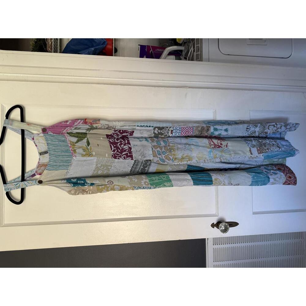 Blue Sky Size Small Patchwork Pattern Sleeveless … - image 1